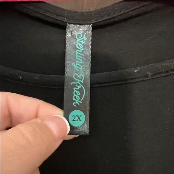 Black Ruffle Sleeve Top - Picture 3 of 5